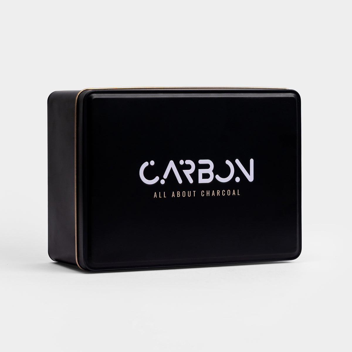 Carbon Classic black tin, three-quarter view