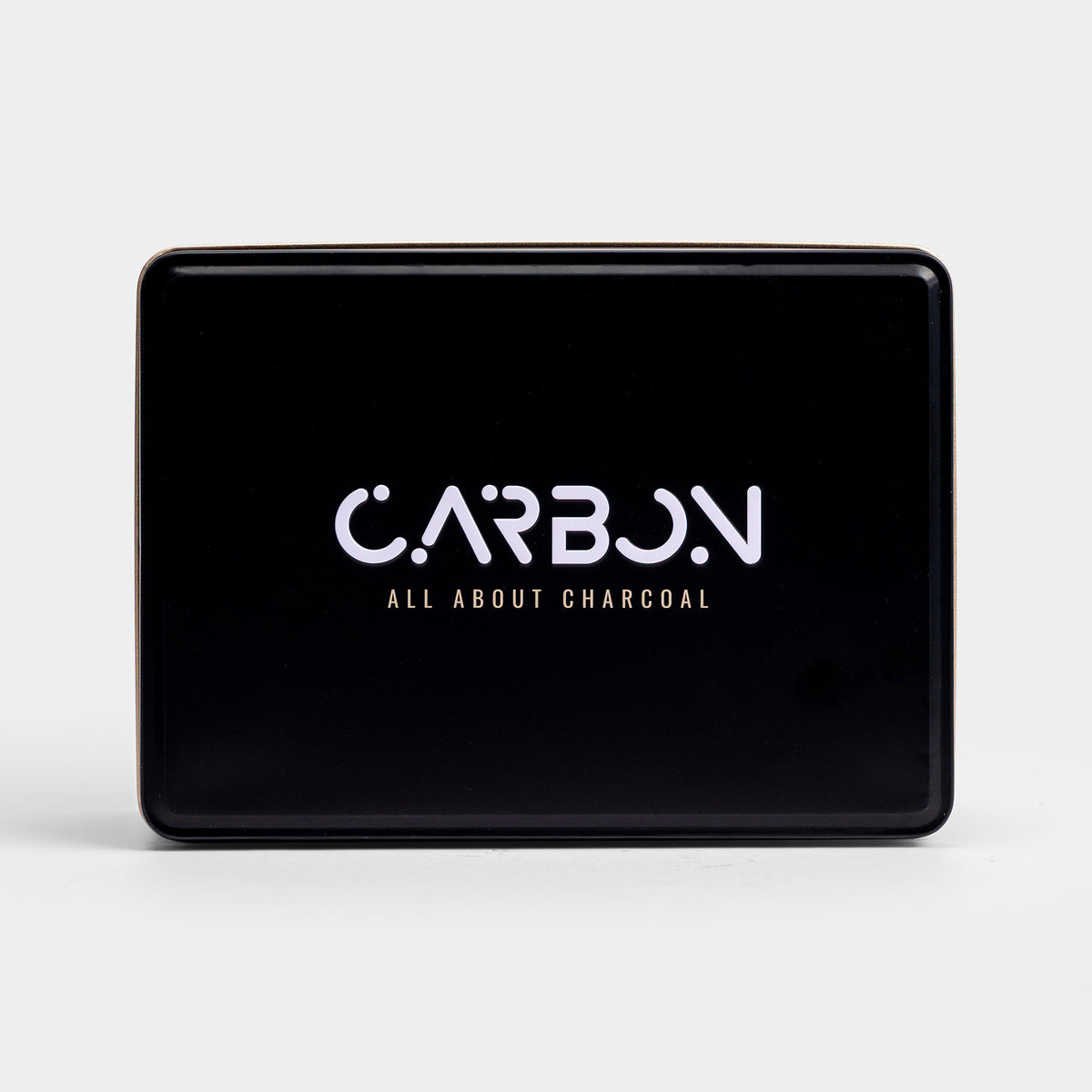 Carbon Classic black tin, front view