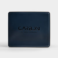 Carbon Mega navy tin, front view
